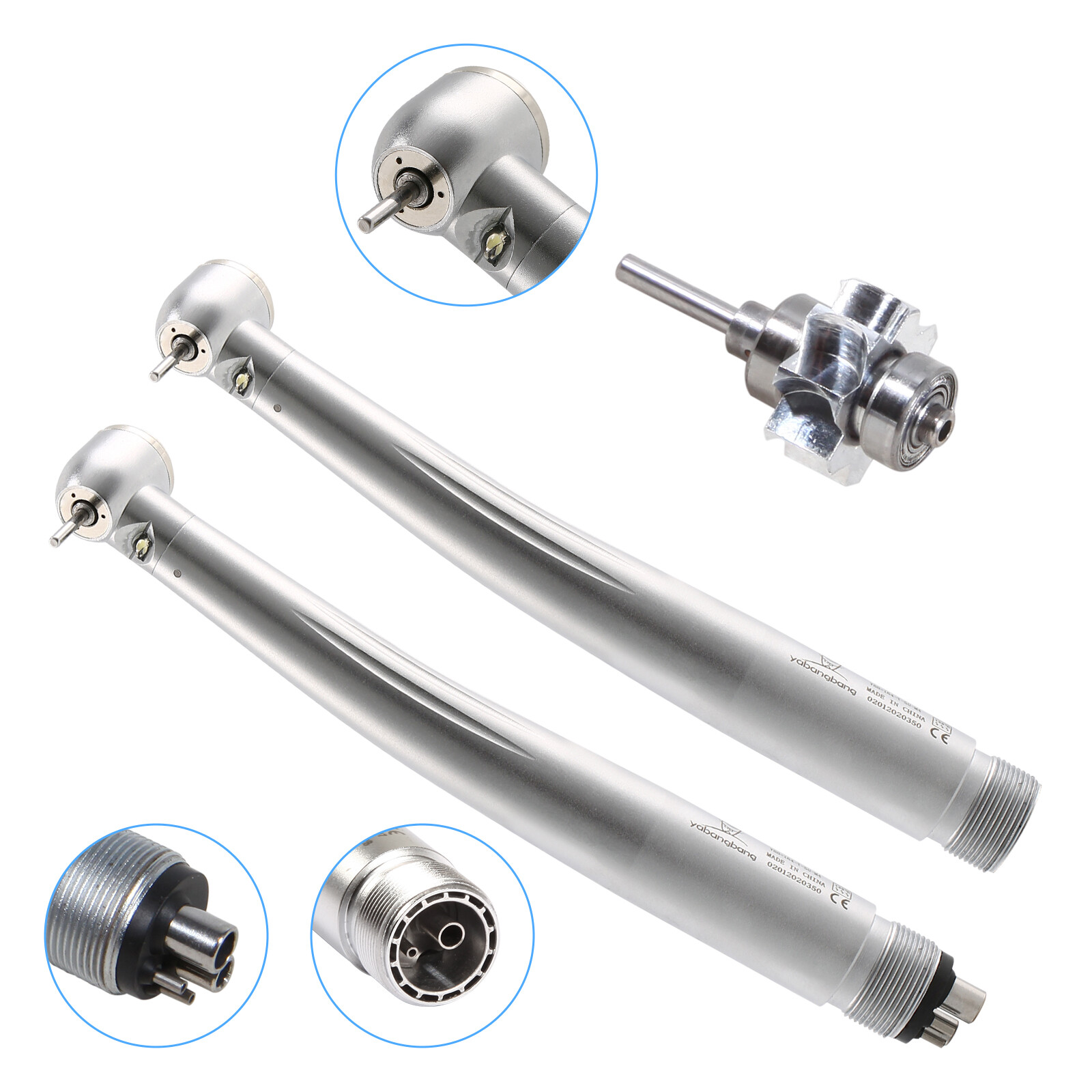 Dental LED E-generator Fiber Optic High Speed Handpiece 2Holes 4-Holes FDA