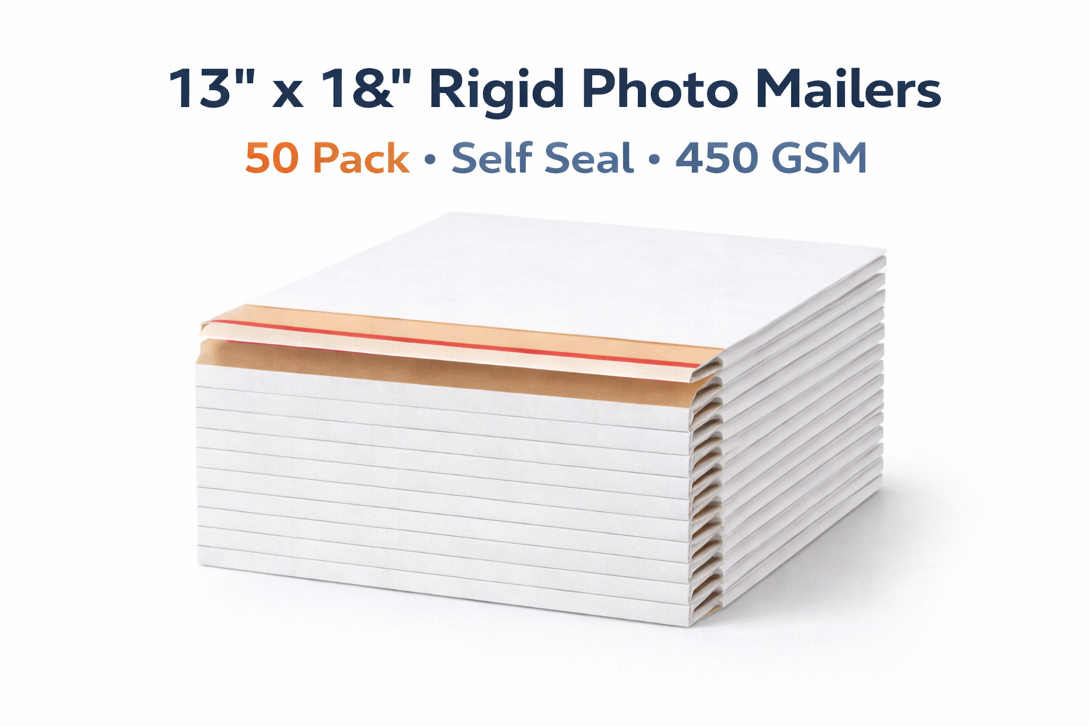 13×18 Rigid Photo Mailers Self Seal Cardboard Document Shipping Flats 450gsm