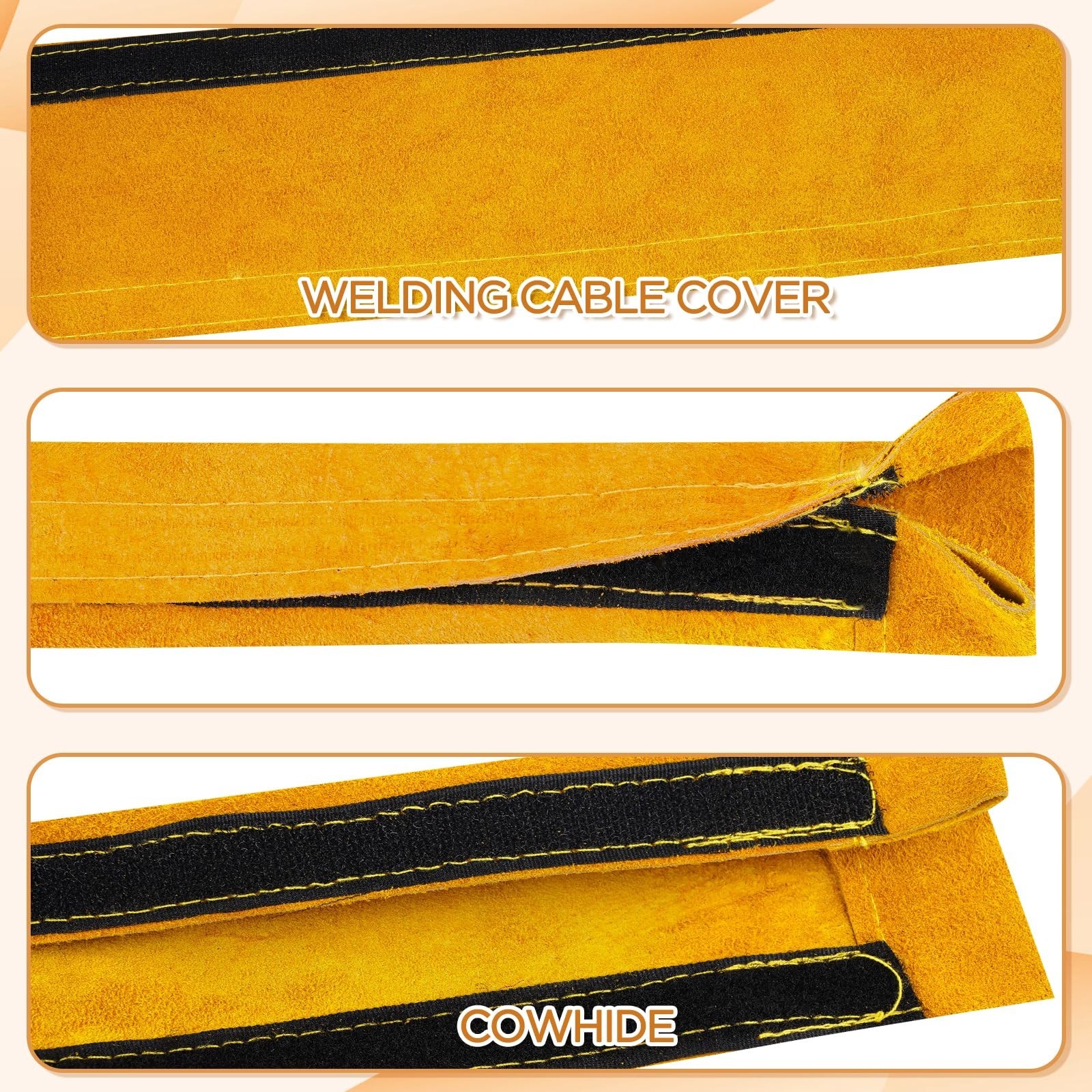 25ft TIG Welding Torch Cable Cover, Flame Retardant Cowhide Leather Cover For…