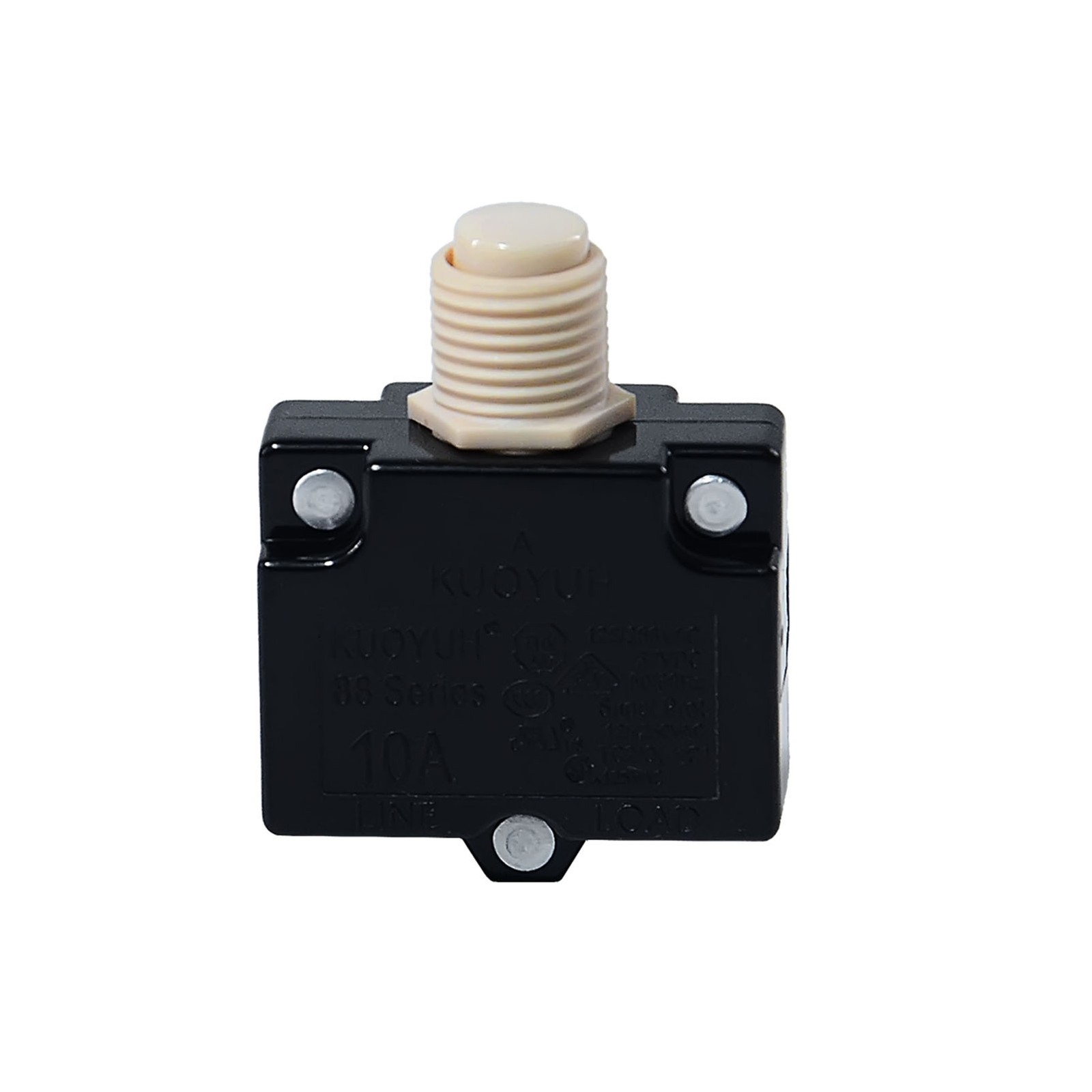 Universal 10 Amp Push Button Thermal Circuit Breaker 12-50V DC 125-250V Volt