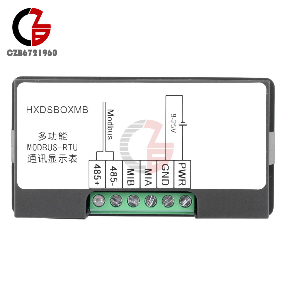MODBUS-RTU Communication Display Meter RS485 Master-Slave-Monitorable DC 8-25V