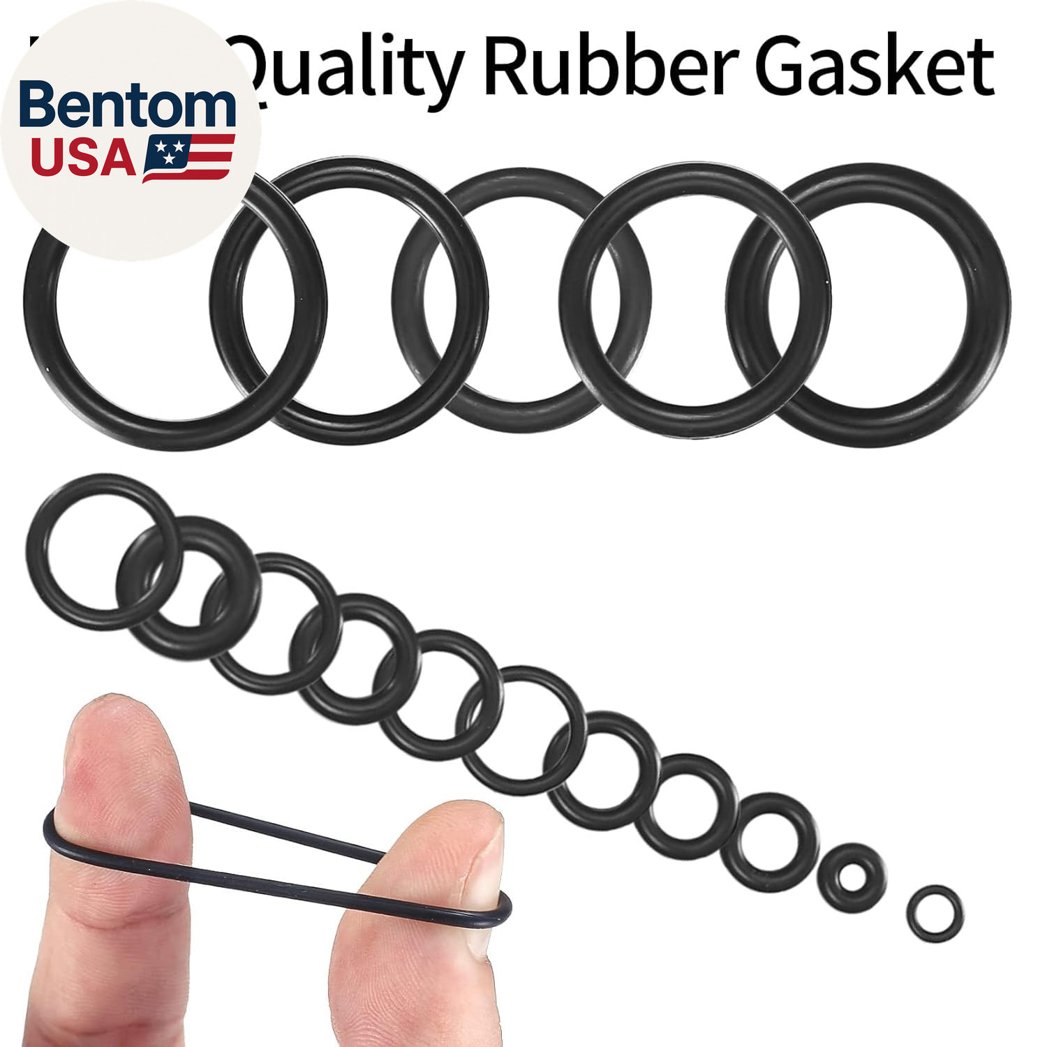 360 Pcs O Ring Assortment Kit,Rubber Washer Orings, Black 24 Sizes Pressure Wash