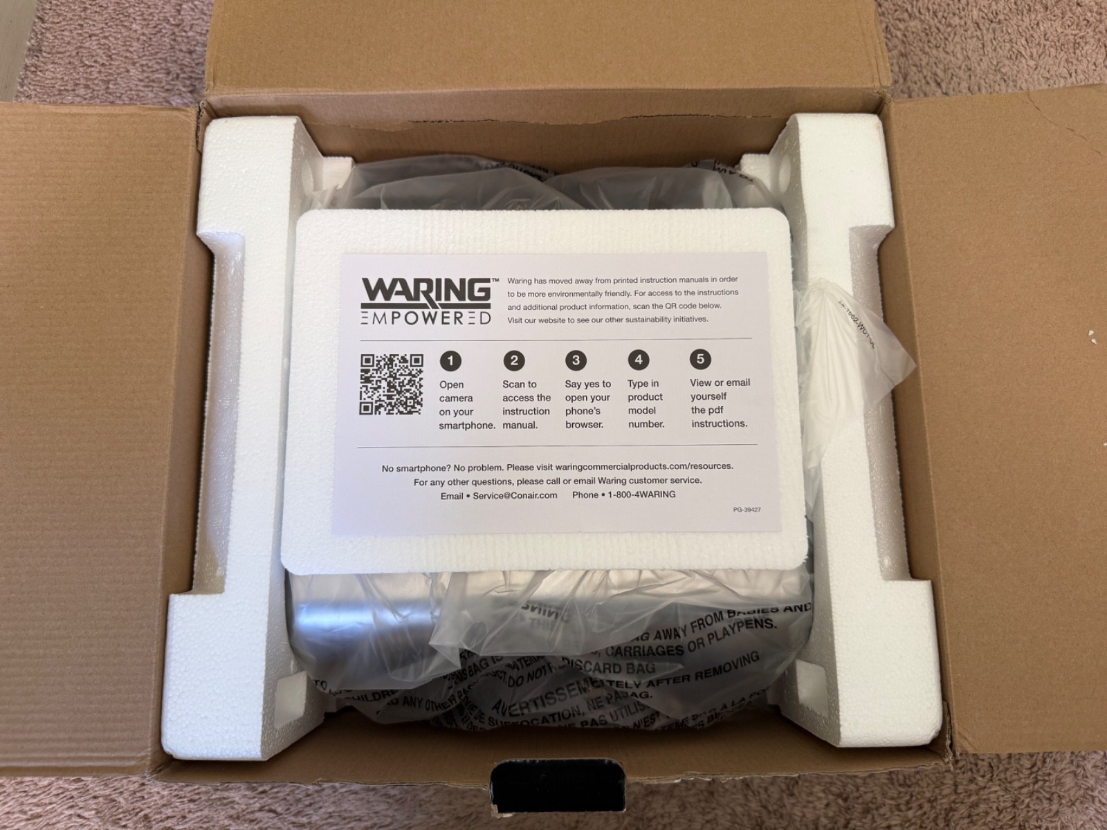 Waring Commercial Medium-Duty 4 Slice Toaster New Open Box CBB4TPC Series MCT708