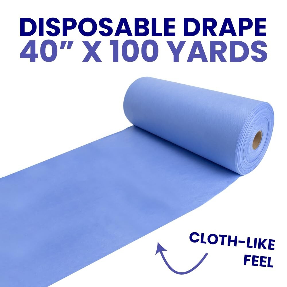 Disposable Surgical Veterinary Drape, SMS, 40″ X 100 Yards, Blue/Gray, Each