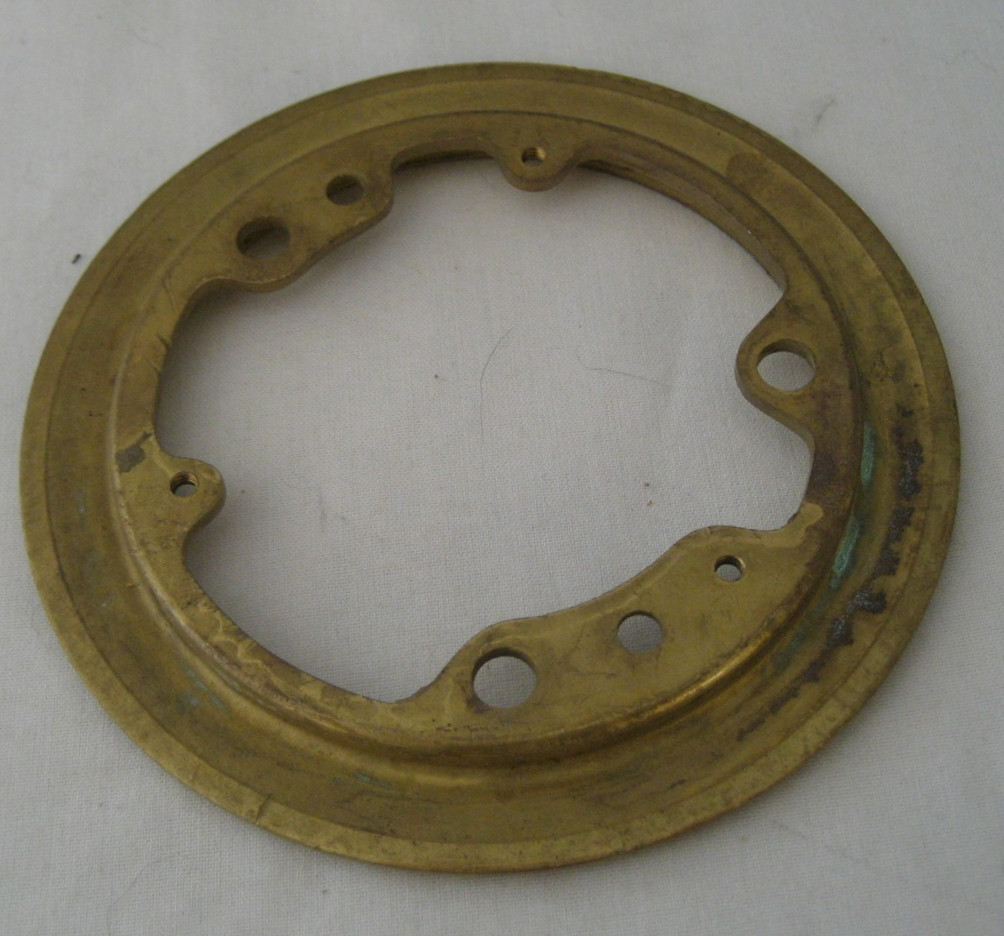 Hubbell S3182 Brass Round Flush Carpet Flange 5 1/4″