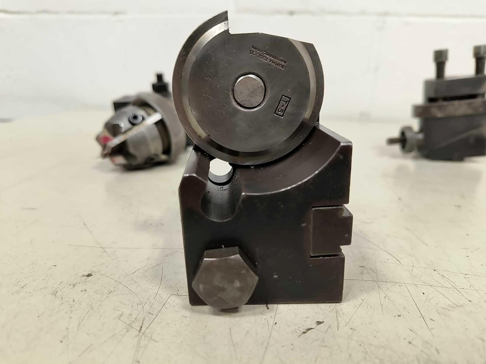 Pile of B&S & Somma Screw Machine Tool Holders Tool Post Circular Holders