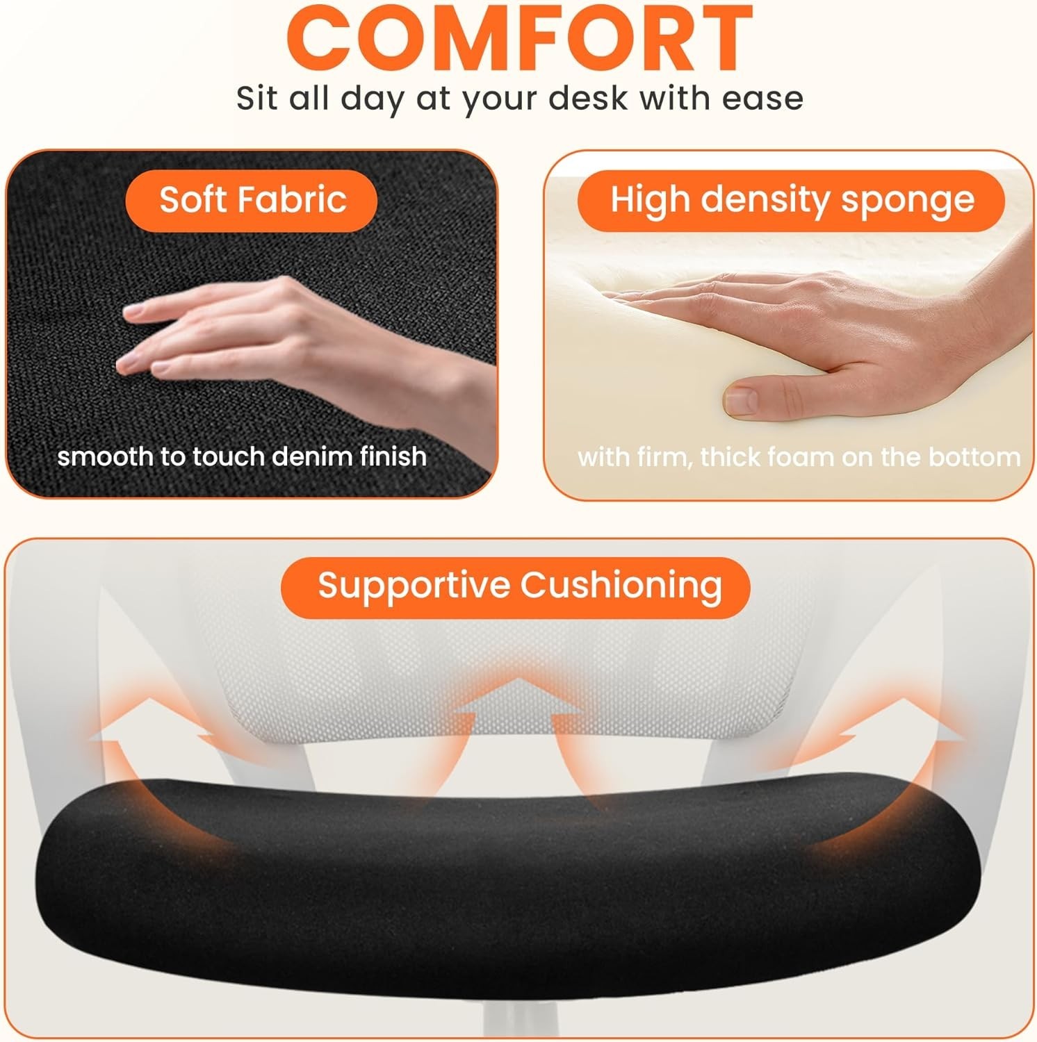 Ergonomic Mesh Chair with 360° Swivel & Height Adjustment for Any Room