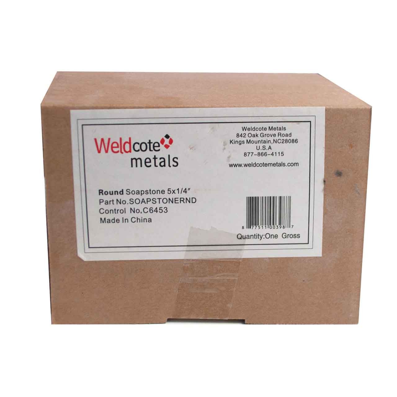 Weldcote SOAPSTONERND Round Soapstone 144 pack