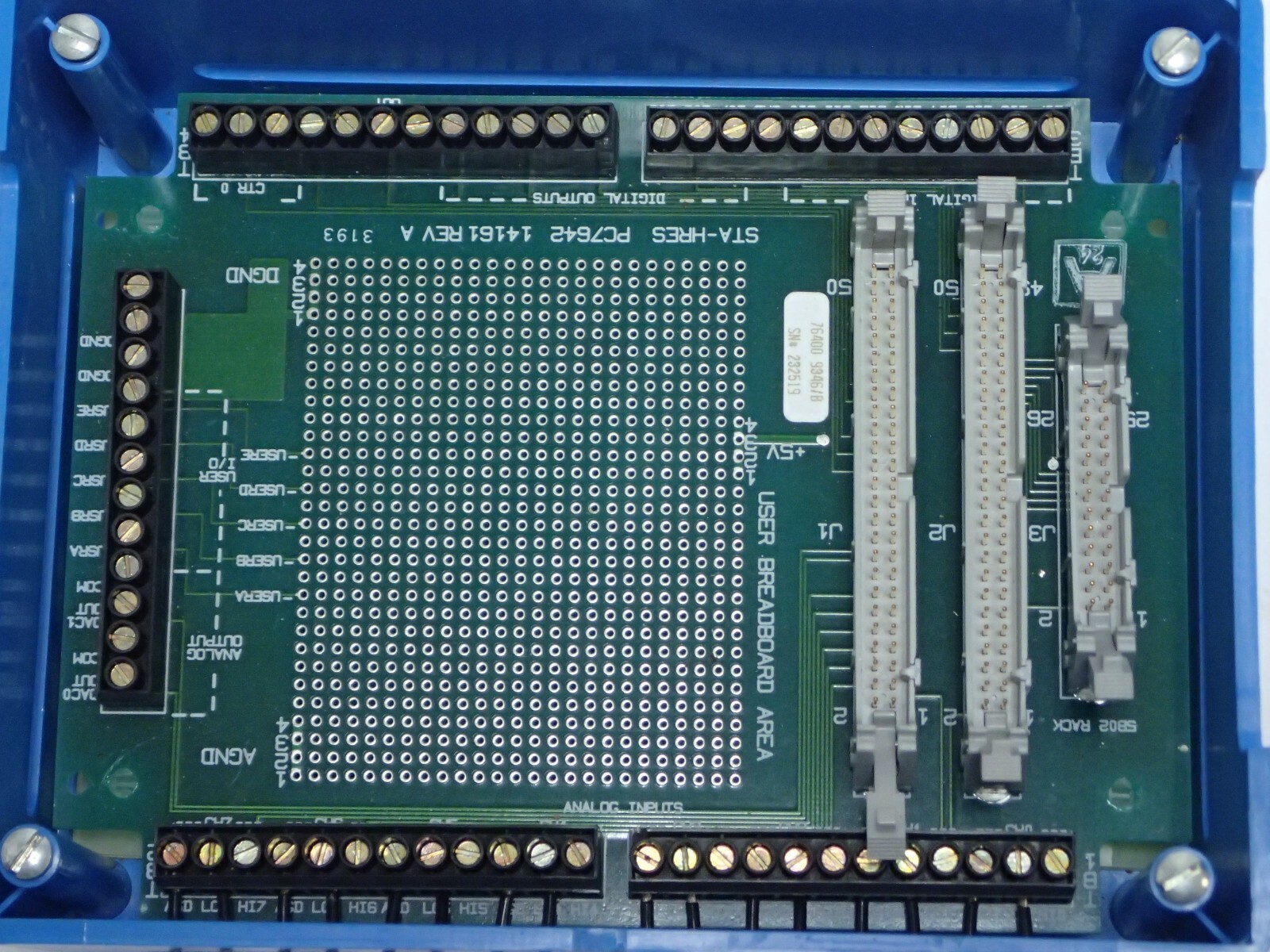 KEITHLEY DAS-HRES 47kS/s 16-BIT ANALOG AND DIGITAL I/O BOARD, STA-HRES ACCY BD