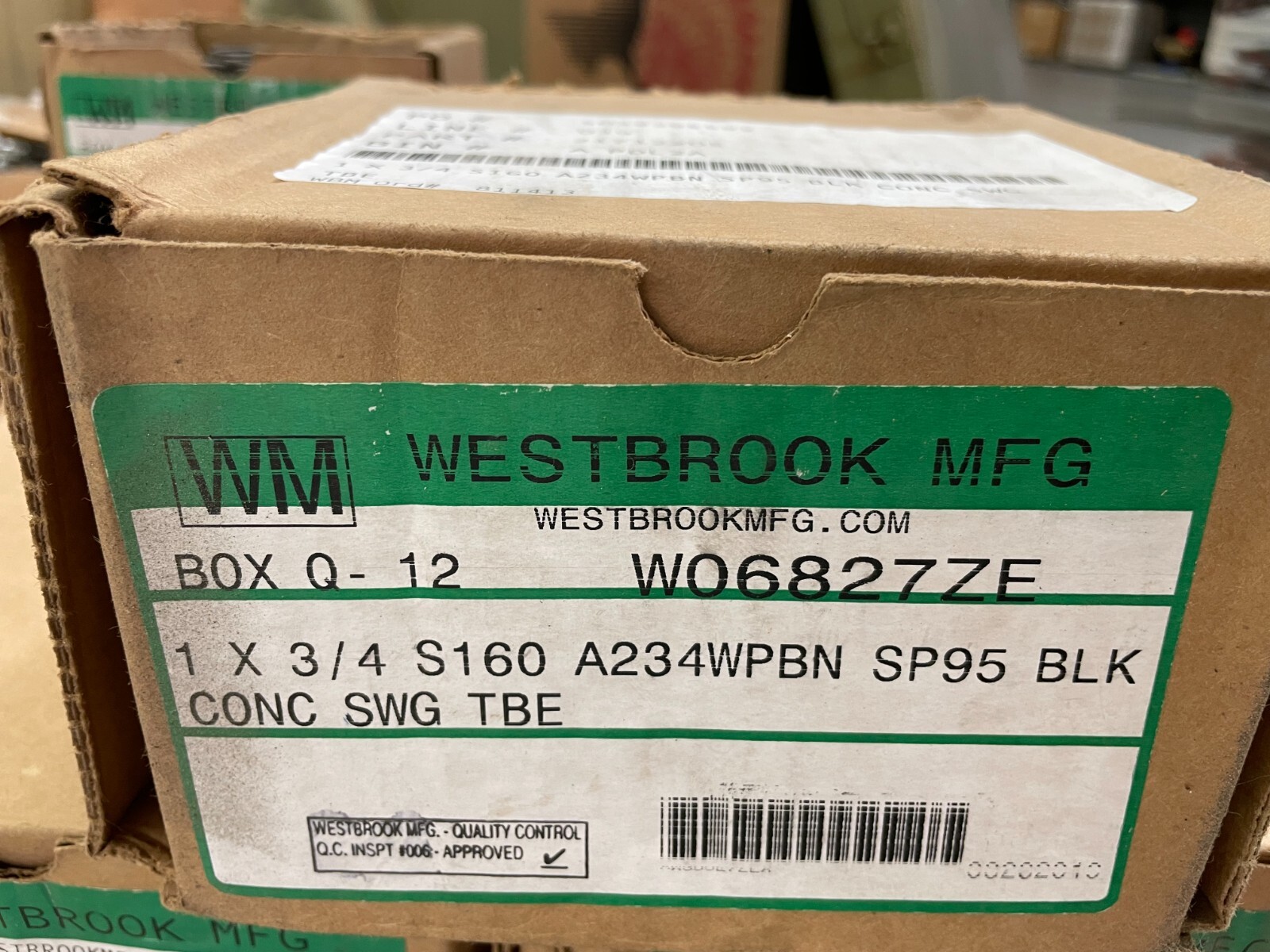 SWAGE NIPPLE 1″ x 3/4″ Schedule 160 Concentric Thread Both End A234 WPBN SP95