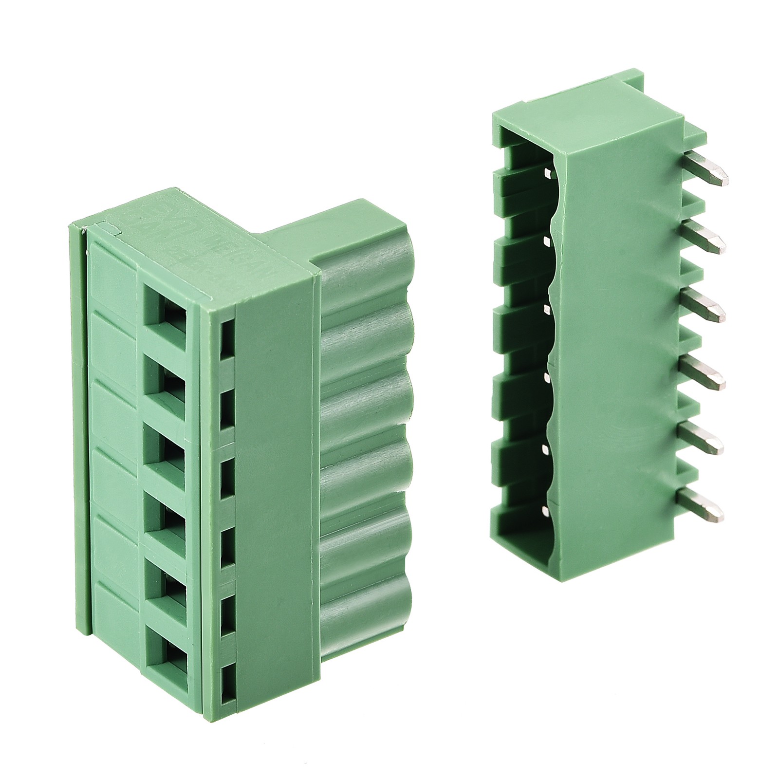 5Sets 6-Pin 5.08mm Pitch Right Angle PCB Screw Terminal Block Connector