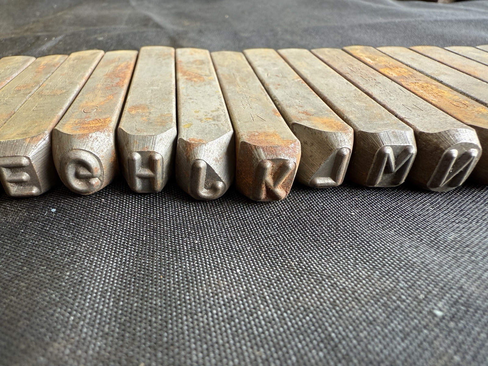 Mark Rite 1/4″ Letters Alphabet Dies Punches Stamps Metal Wood Set See Desc