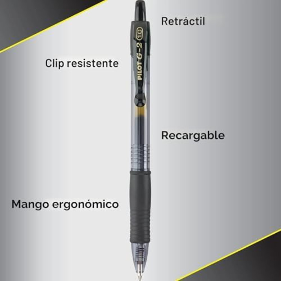 Pilot G2 0.7mm Roller Ball Gel Pens Black Ink 5-Pack (31078)