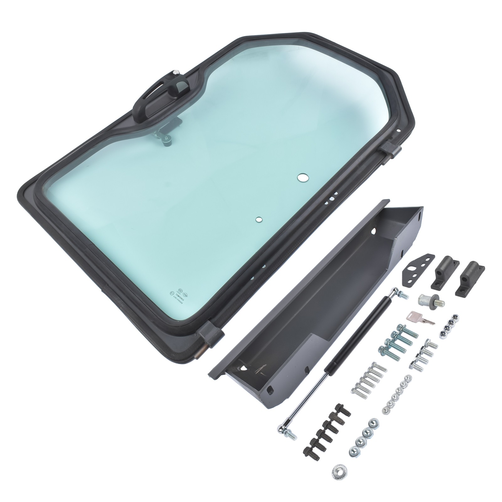 Door Frame Assembly 7351555 w/ Glass 6729284 & Gas Spring 6678091 for Bobcat S70