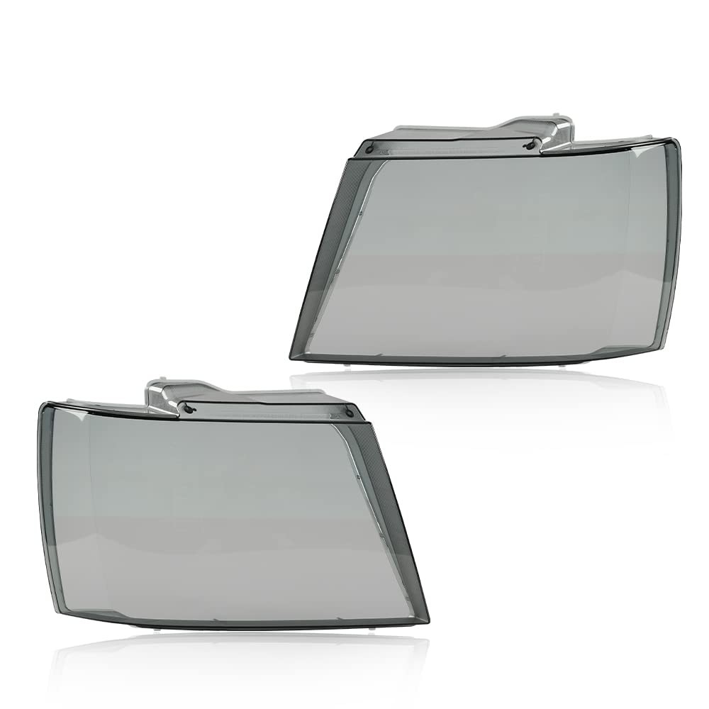 Headlight Clear Lens Cover Smoke For 07-14 Chevy Tahoe Suburban 1500