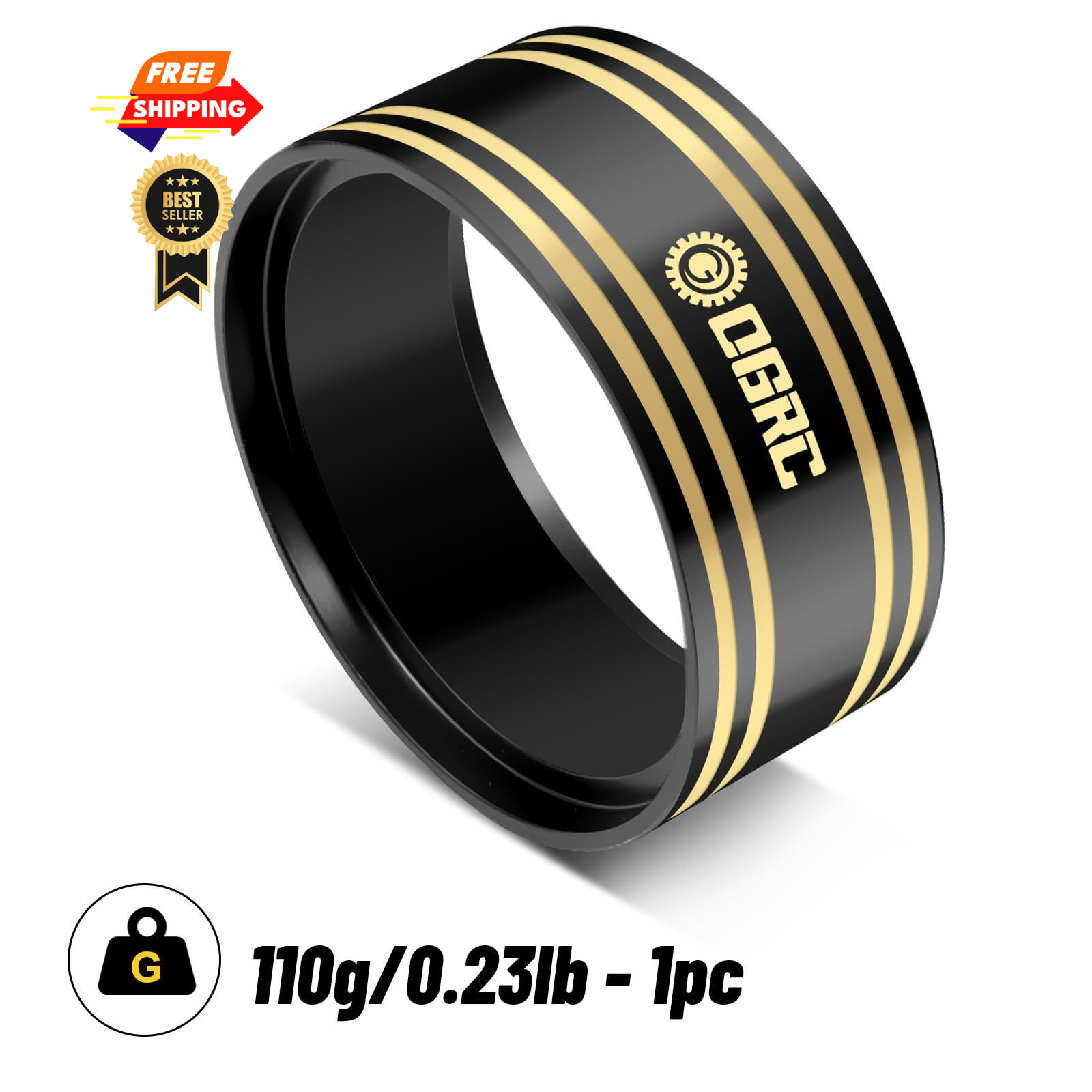 OGRC 1.9 Brass Inner Clamp Ring 110g Wheel Weights Fits Inches, Black