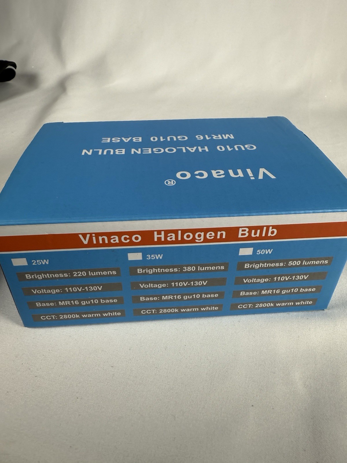 Vinaco Halogen Bulb Set Of 4 GU10 MR16 35W Warm White 380 Lumens 110V-130V