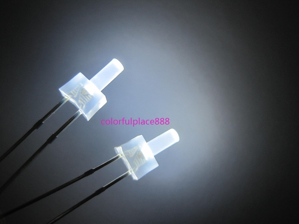 100pcs, 2mm Flat Top Diffused Red Yellow Blue Green White LED Diodes Leds Light