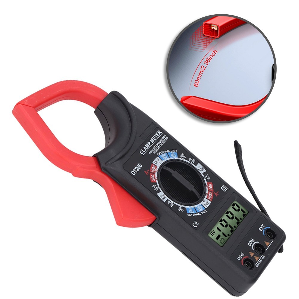 DT266 Digital Clamp Meter with Wide Range AC 0 1000A DC 0 1000V Measurement