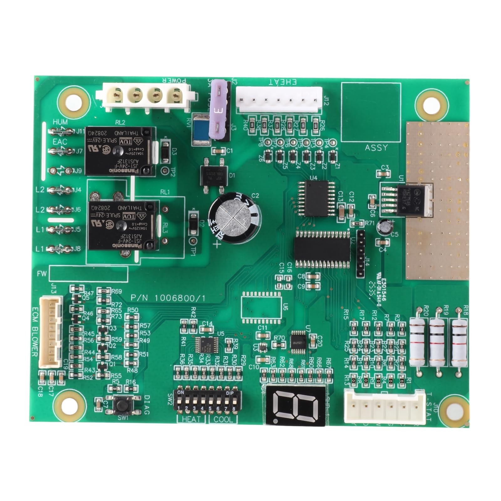 Upgraded Control Board 1006800 1006801R for Nordyne Intertherm Electric Furnace