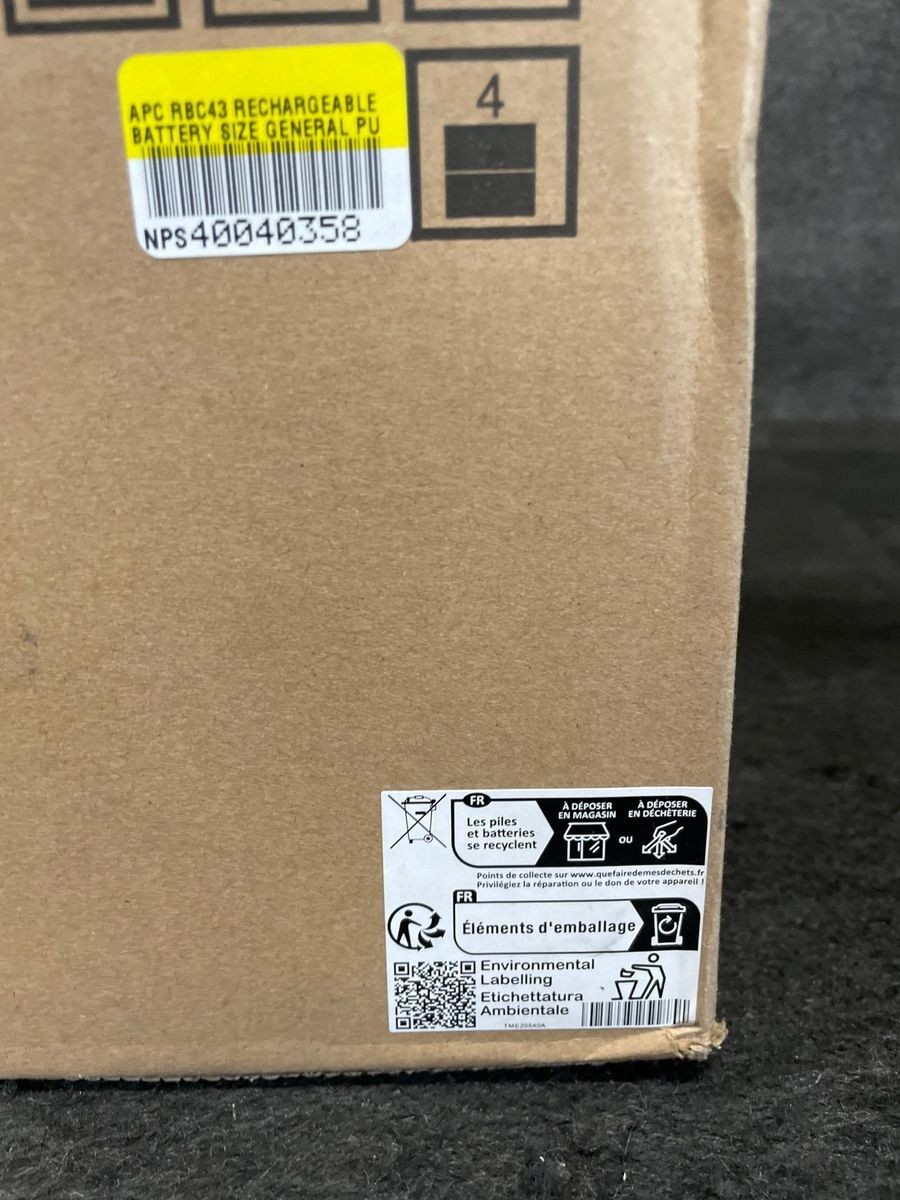 APC RBC43 Replacement Battery Cartridge for Smart-UPS Line Interactive, 48V*