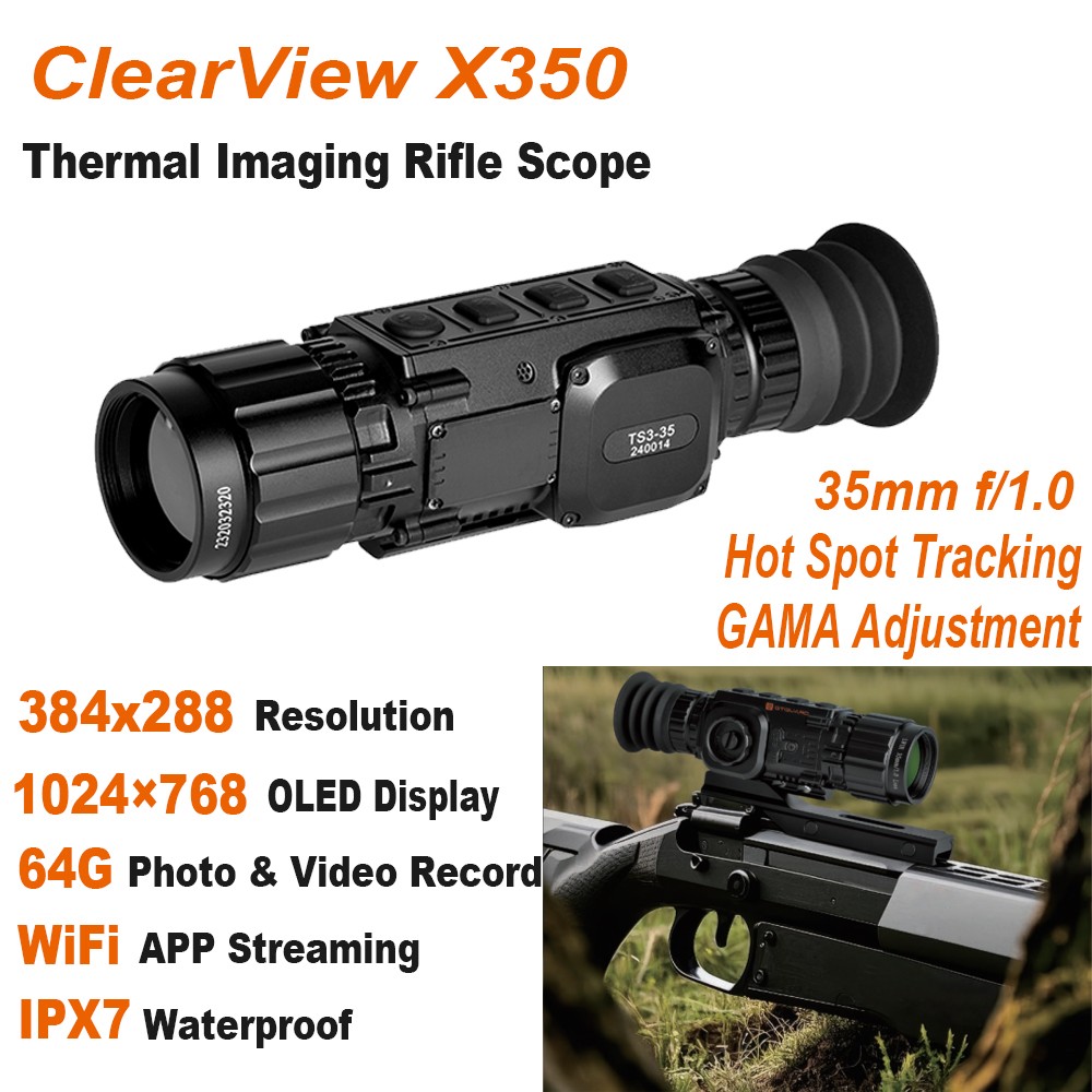 GTGUARD NEW Rifle Scope Thermal Imaging Sight 384*288 IR 35mm Night Vision Scope