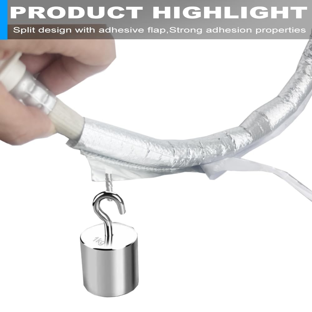 5/8″ Fuel Line Sleeve 39″ SelfAdhesive Aluminum Heat Shield Insulation
