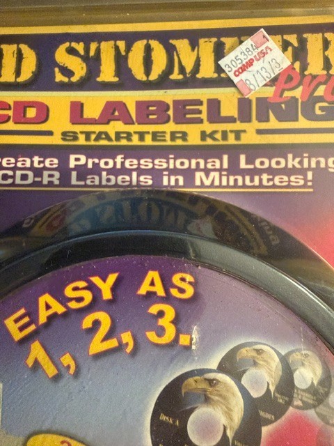 CD STOMPER PRO CD-R Labeling System STARTER KIT NEW Factory Sealed Vintage Fr Sh