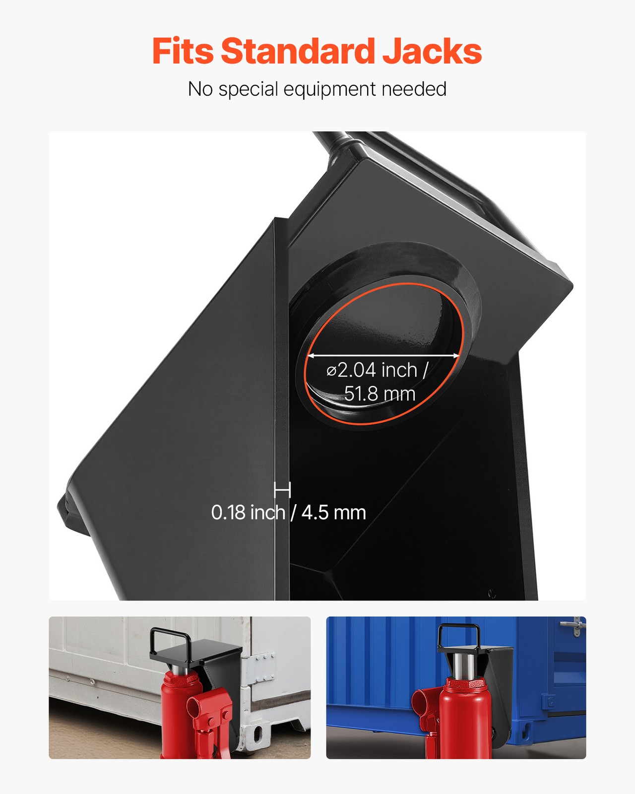VEVOR 2-Pack Shipping Container Jack Lug with Handle Storage Leveler Booster