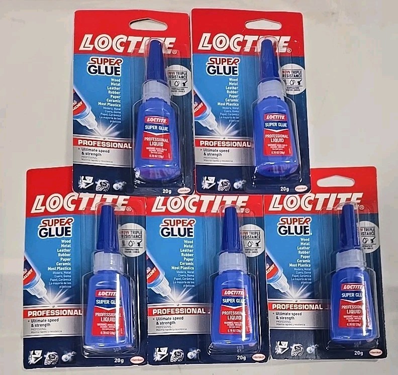 Five Loctite Liquid Professional Super Glue 20 Gm Bottle Ultimate Speed Strength