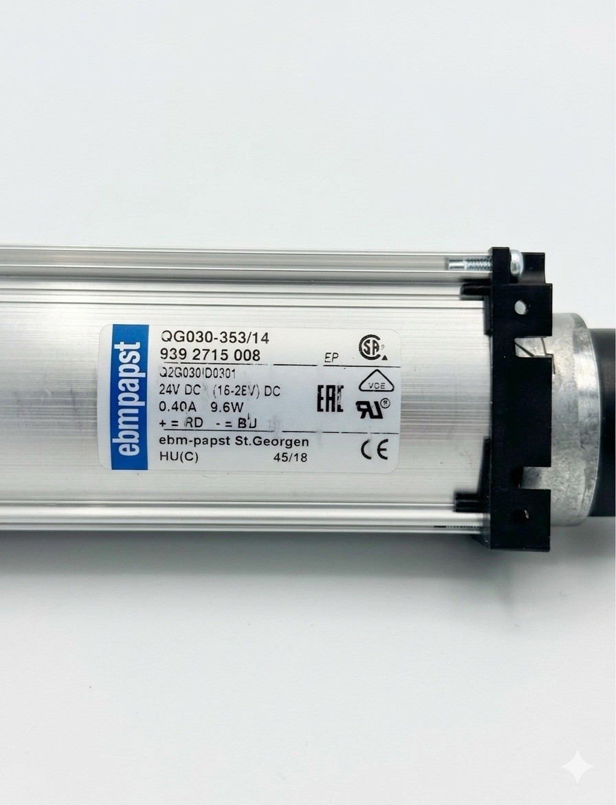 ebm-papst QG030-353/14 Cross-Flow Fan Blower, Part 939 2715 008, 24V DC 9.6W