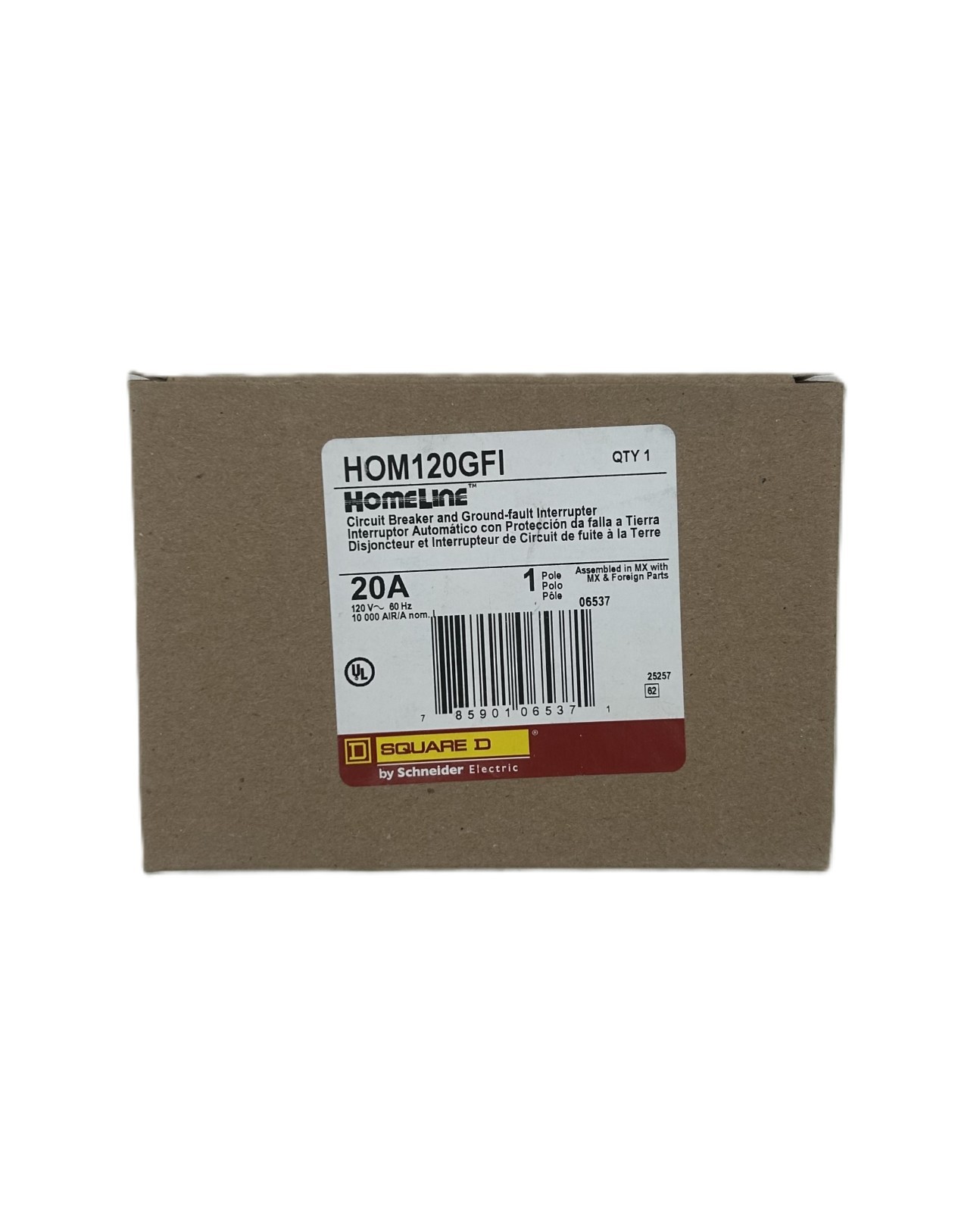 (10) New Square D HOM120GFI Homeline Circuit Breaker 20A 1-Pole 120V