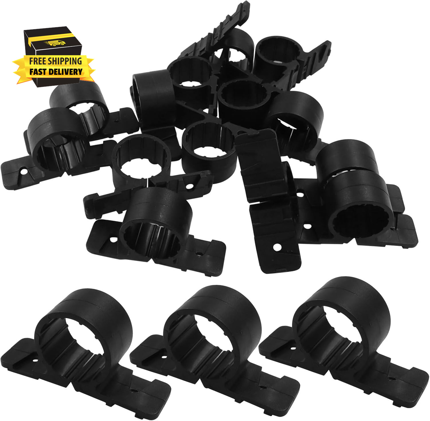 50Pcs Black 1/2 Inch Pipe Clamp, PEX, Copper, CPVC Tubing – Hard Plastic PEX Tub