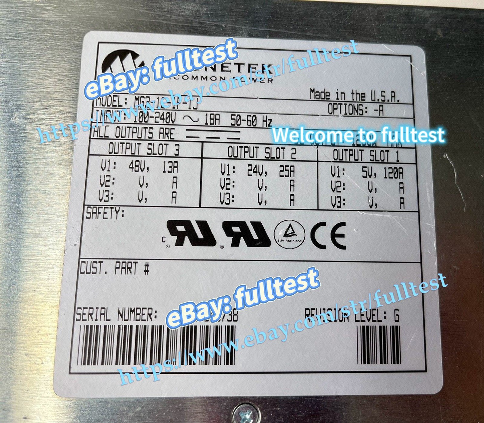 1PCS Magnetek MG3-1C-1F-1J power supply input voltage 100-240V 18A -fulltest