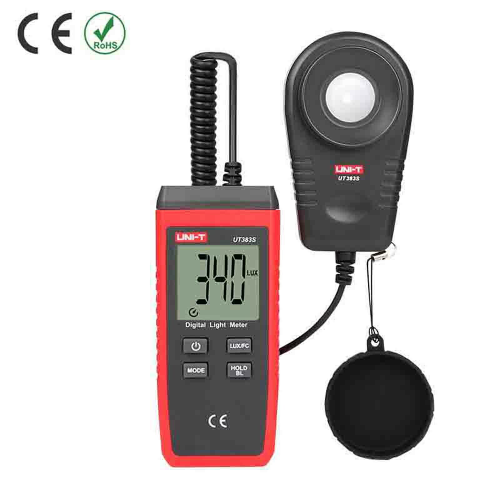 UNI-T UT383S Backlight Light Meter Auto range Split Probe Data hold Lux/Fc