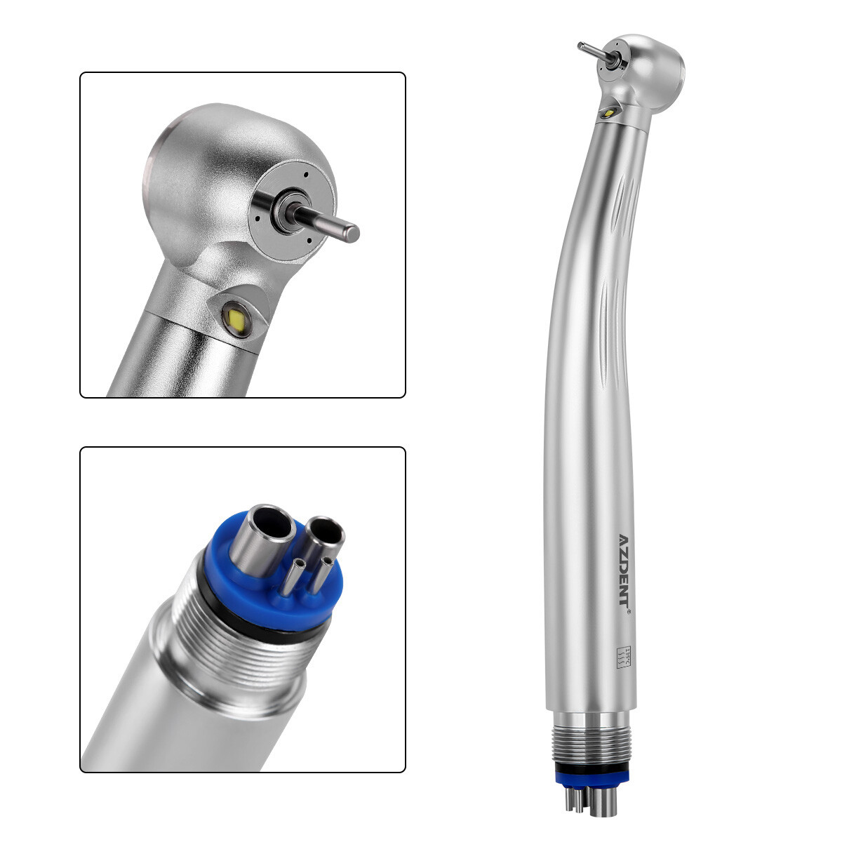 Dental E-generator LED High Speed Handpiece Air Turbine 4Holes 3 Water Spray