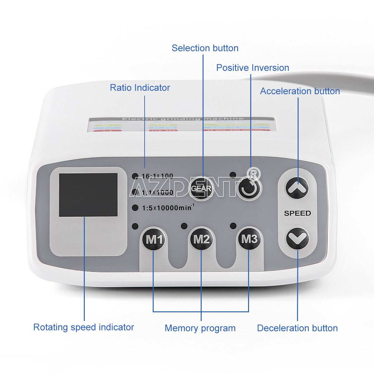 AZDENT Dental Surgical LED Brushless Micro Motor /Saw Straight Handpiece