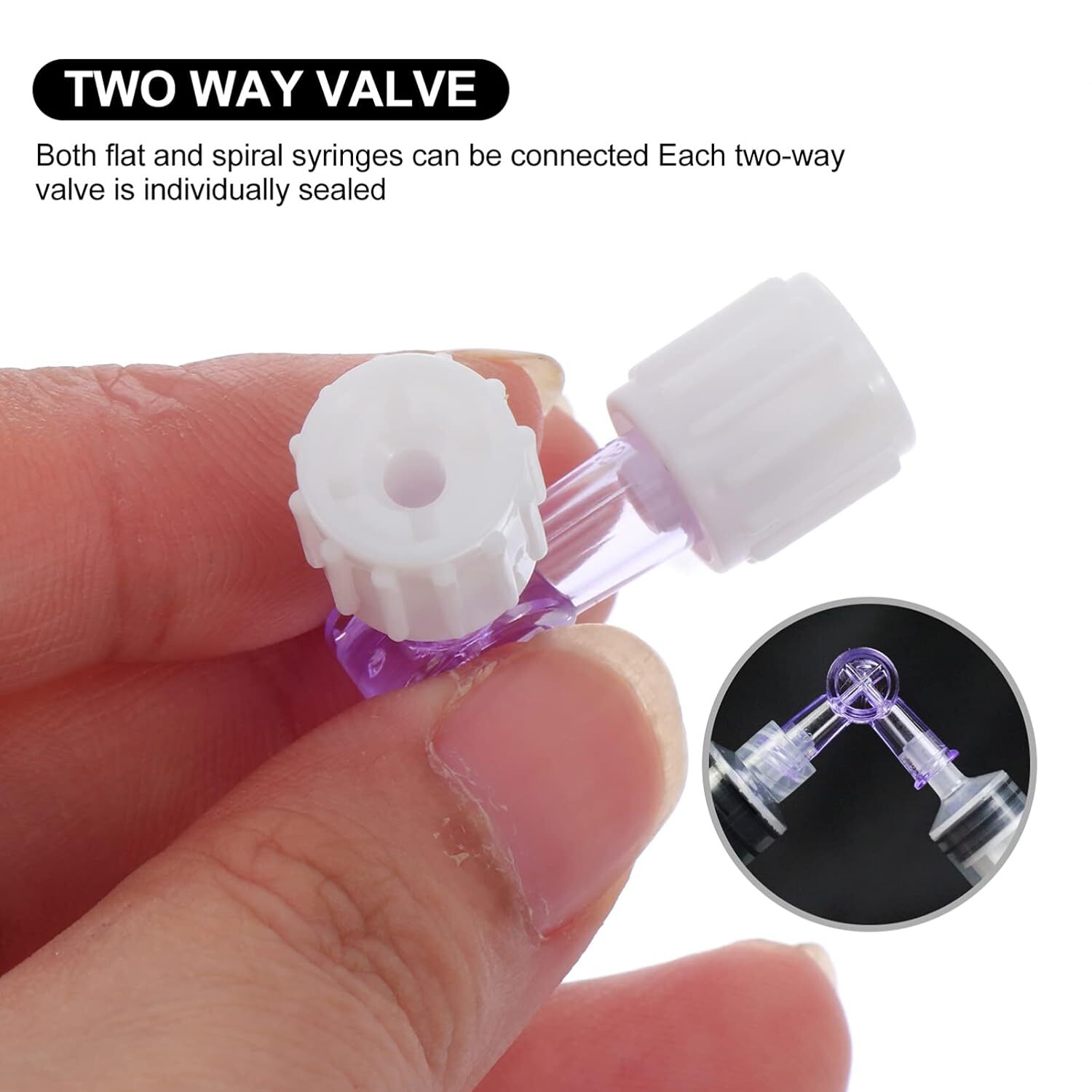 2-Way/3-Way Stopcocks Luer Connection, Mixing Luer Connector Adapter (10Pcs)
