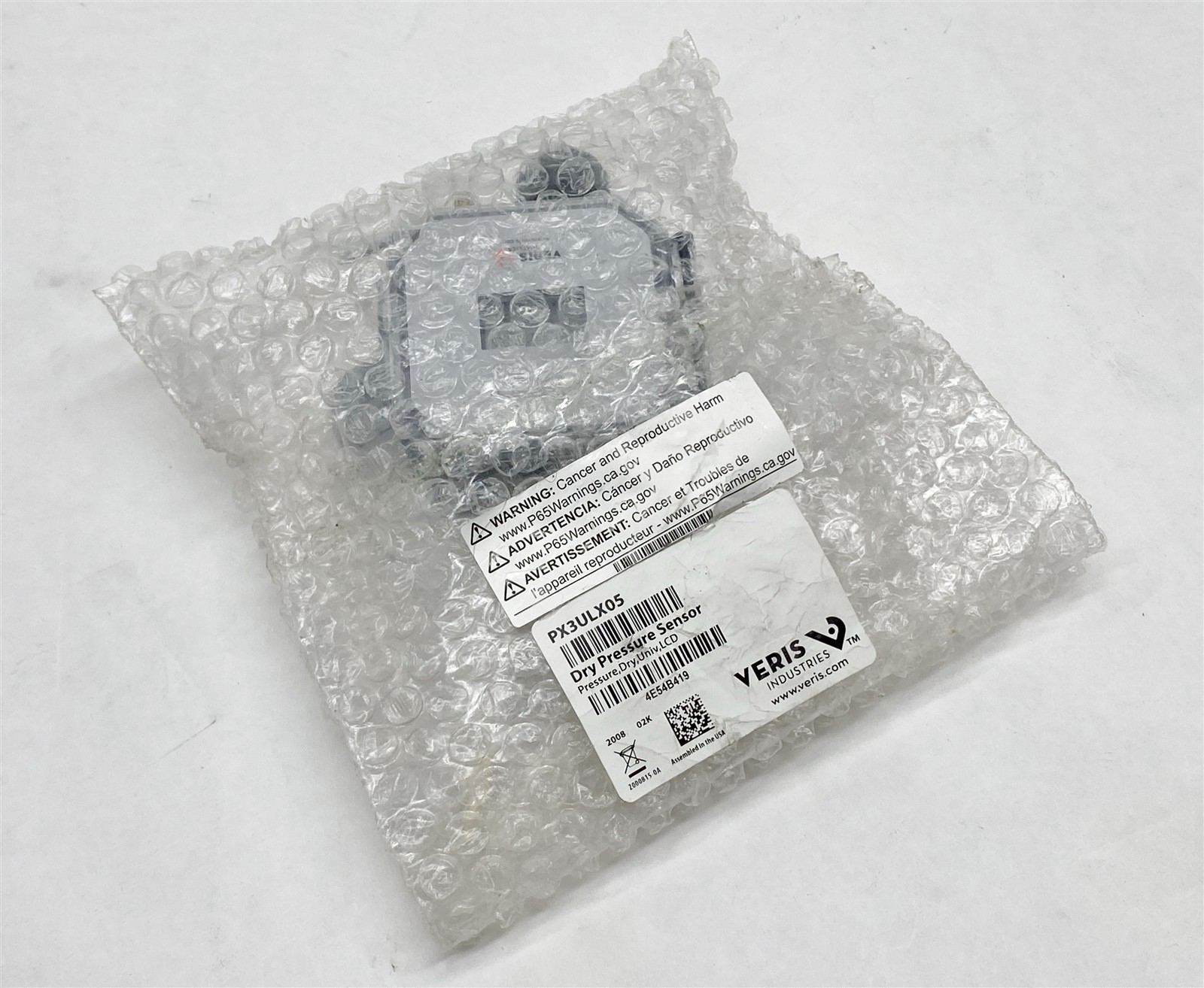 Veris PX3ULX05 Dry Pressure Sensor with Differential Pressure Switch New