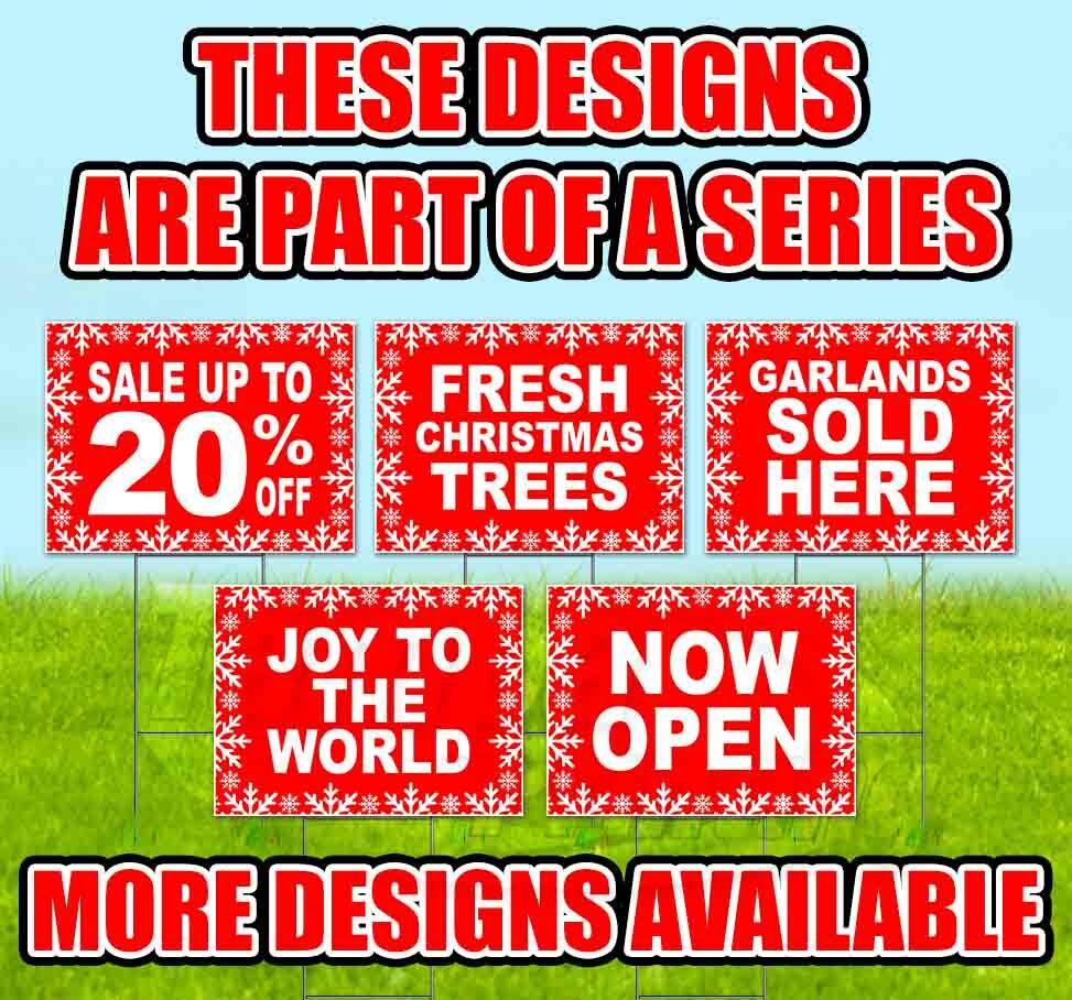 DECORATIONS SOLD HERE 18×24 Yard Sign WITH STAKE Corrugated Bandit USA HOLIDAYS