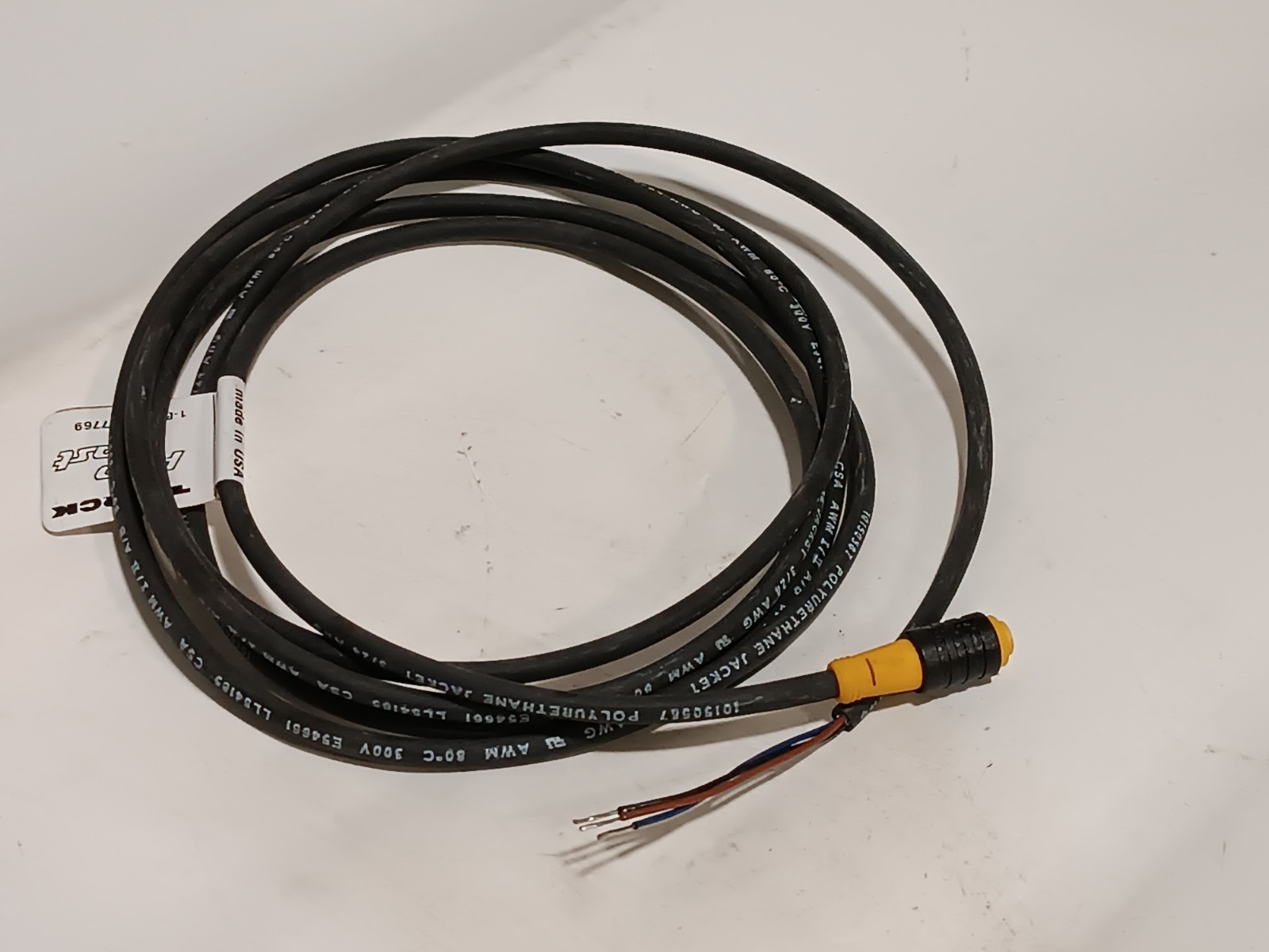 Turck picofast PKG 3Z-2/S90 Single Ended Cordset, M8 Female to Pigtail, 2m