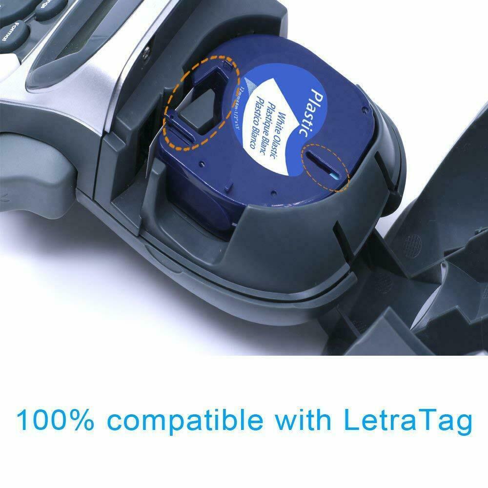5-Pk/Pack 91331 91201 Letratag Refill Compatible for Dymo Label Maker Tape 1/2″
