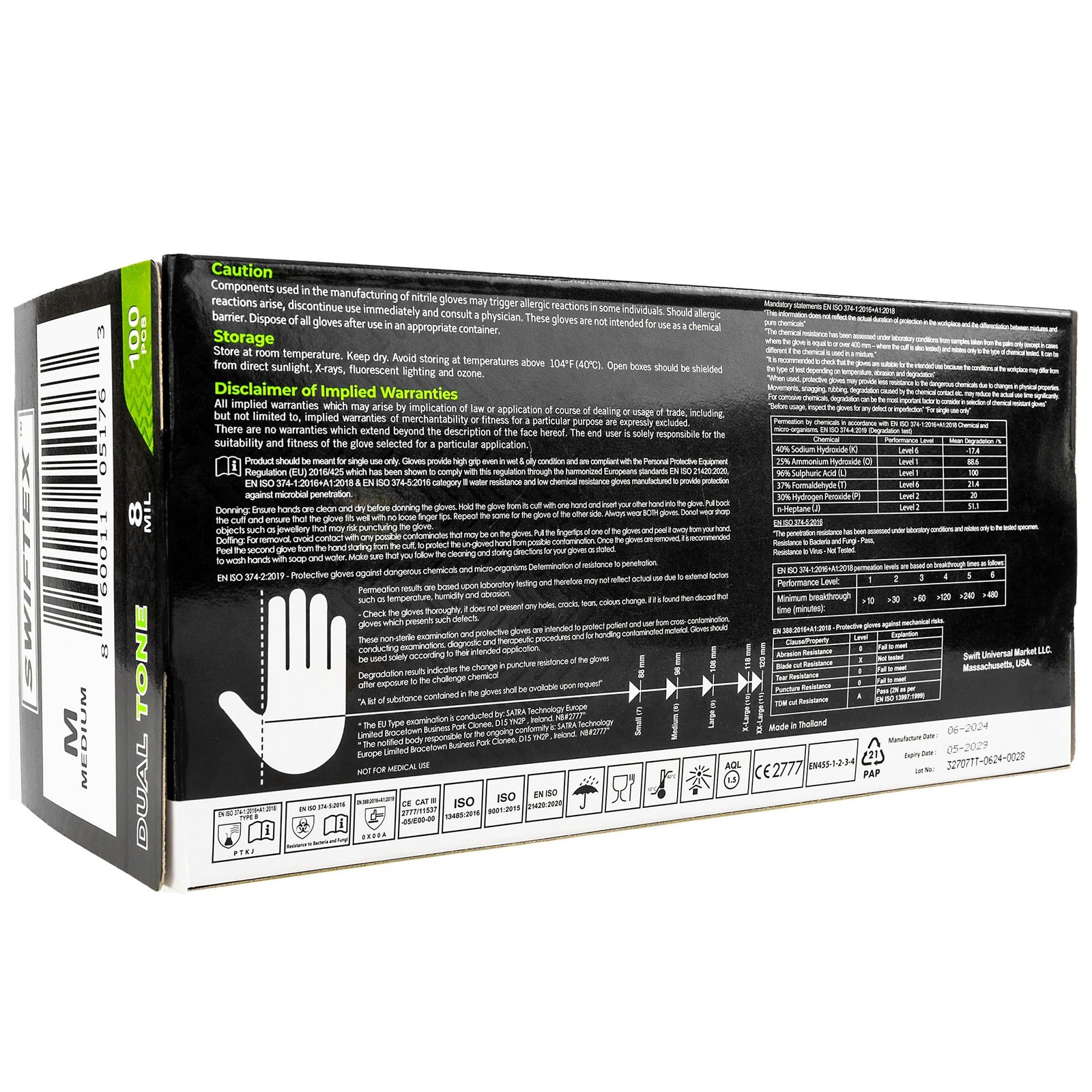 Heavy Duty Nitrile Gloves, Dual Tone, Black Green, ZIG Textured, Secure Grip,…