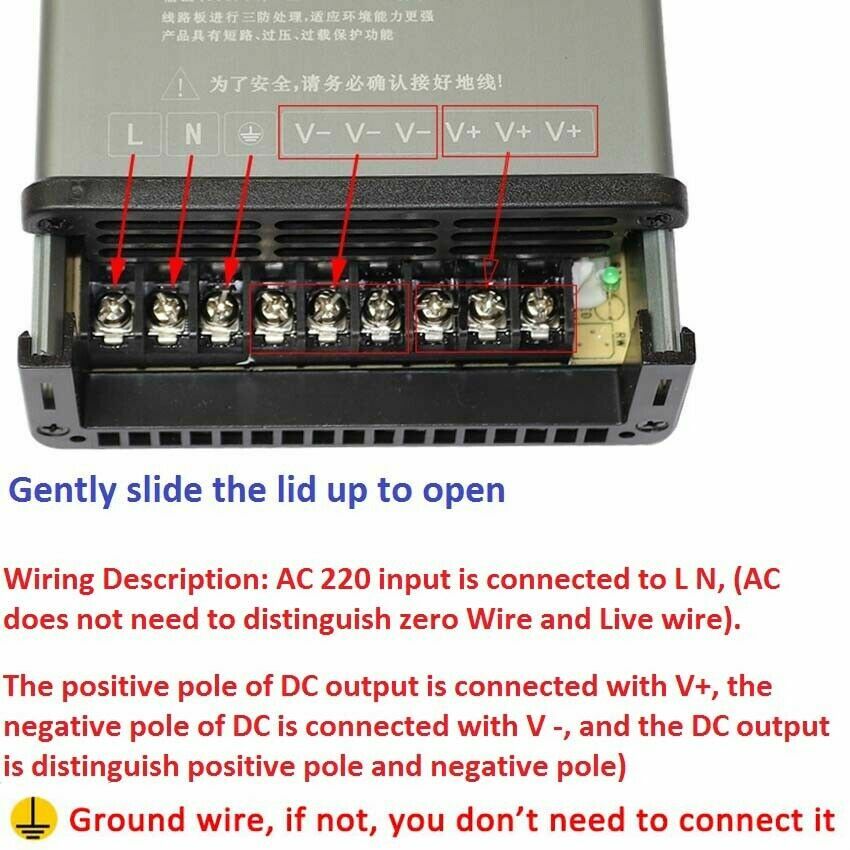 10W -1500W DC Regulated Switching Power Supply 3V 5V 12V 24V -48V Universal PSU