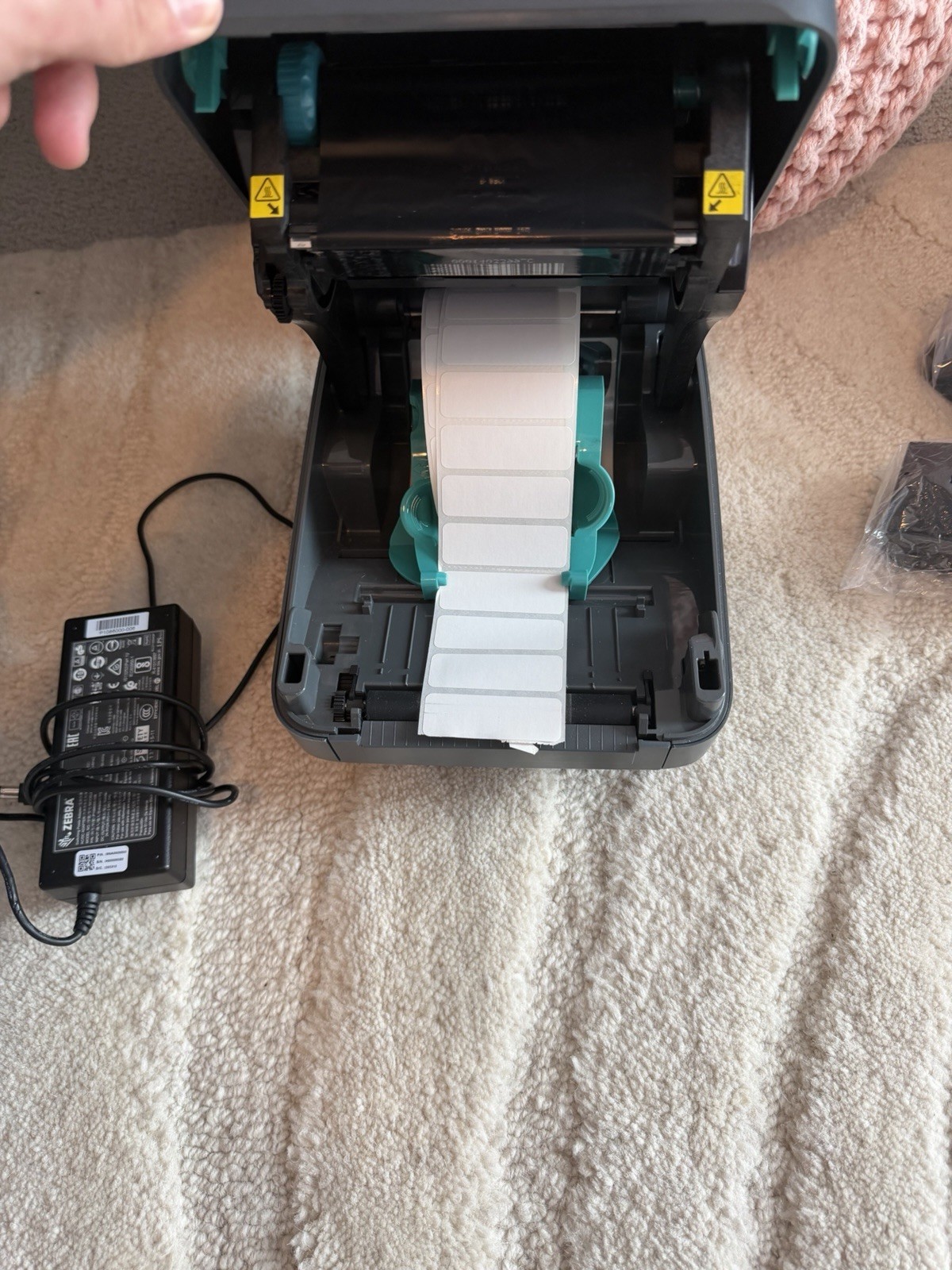 Zebra GK420t Label Printer GK42-102510-000 Model with Power Adapter