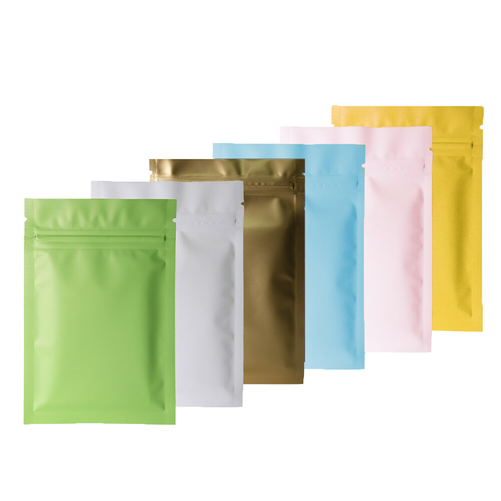 New Flat Matte Mylar QuickQlick™ Bags Pouches Variety Colors Size