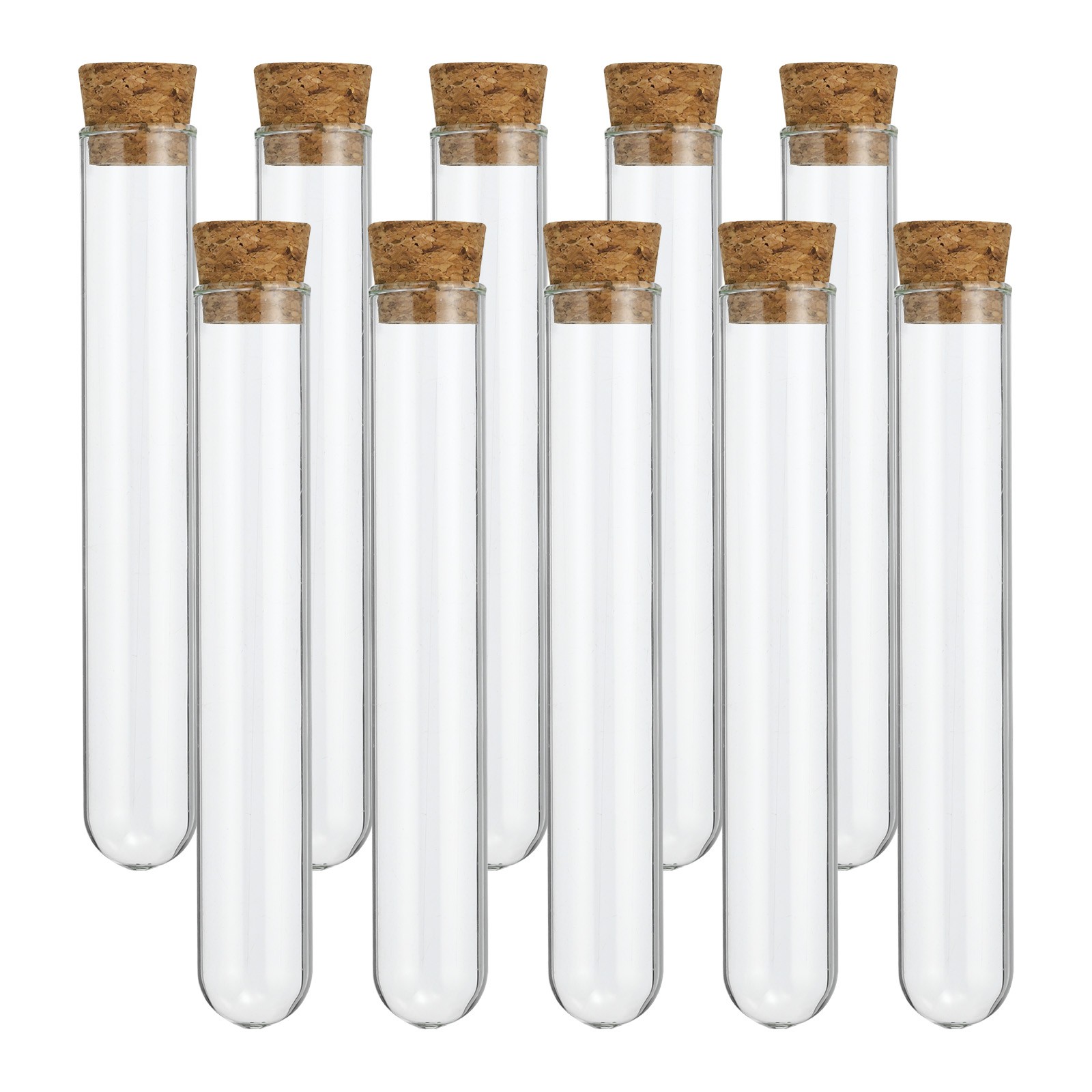 10ml Test Tubes, 25pcs 3.94×0.63in Glass Test Tube Containers with Stopper
