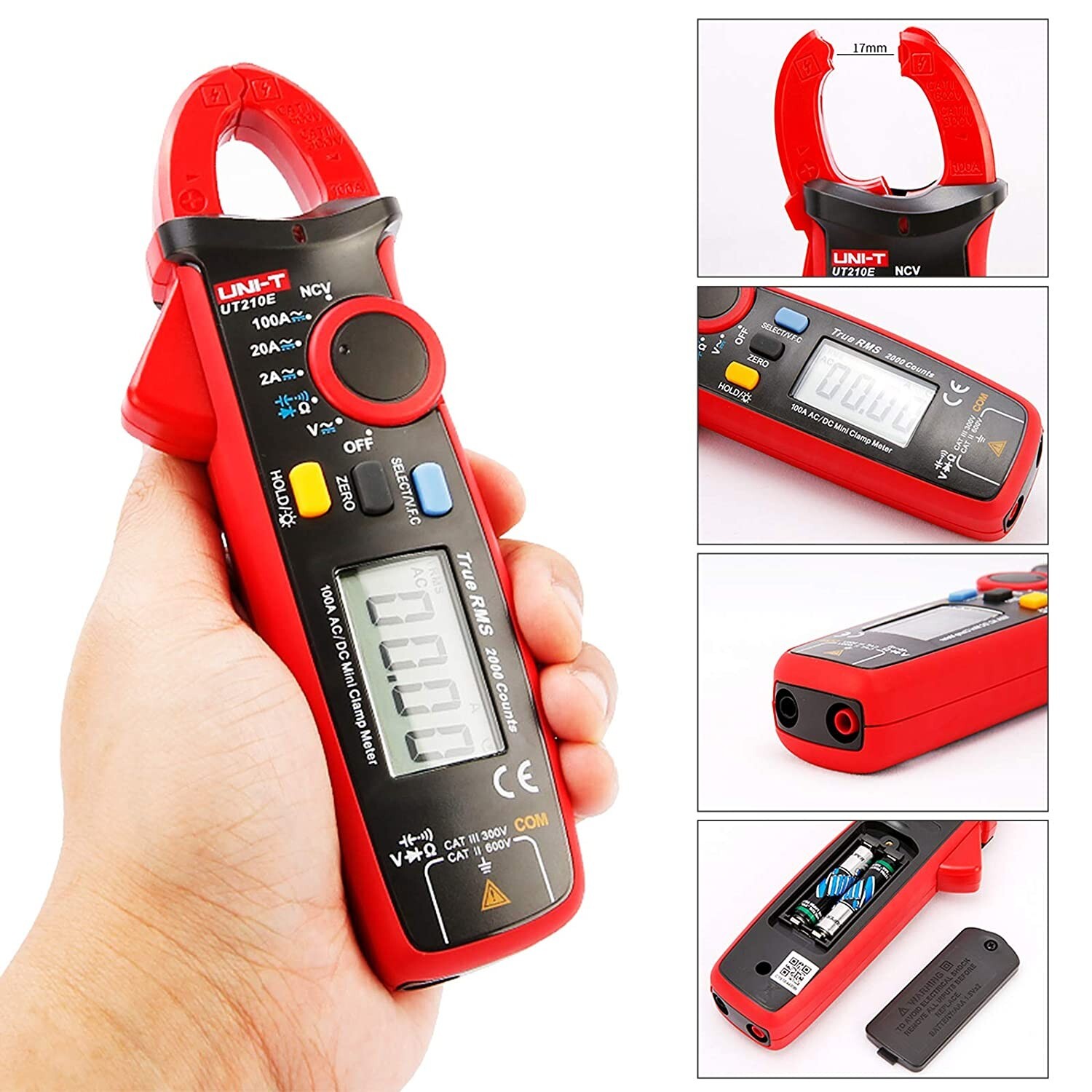 UNI T UT210E TRUE RMS Digital Clamp Meter AC DC Ammeter Voltmeter Ohmmeter