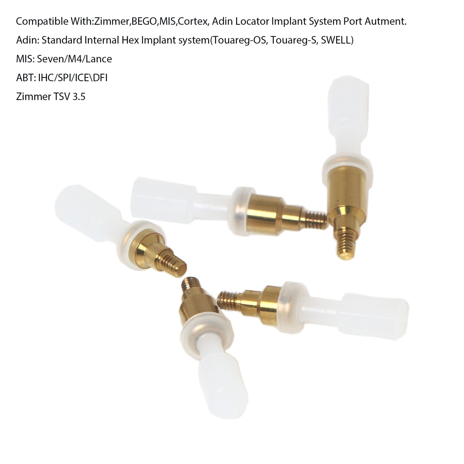 Locator Overdenture Abutment Removable Anchor For Mis ZIMMER TSV 3.5/4.5 Platfor