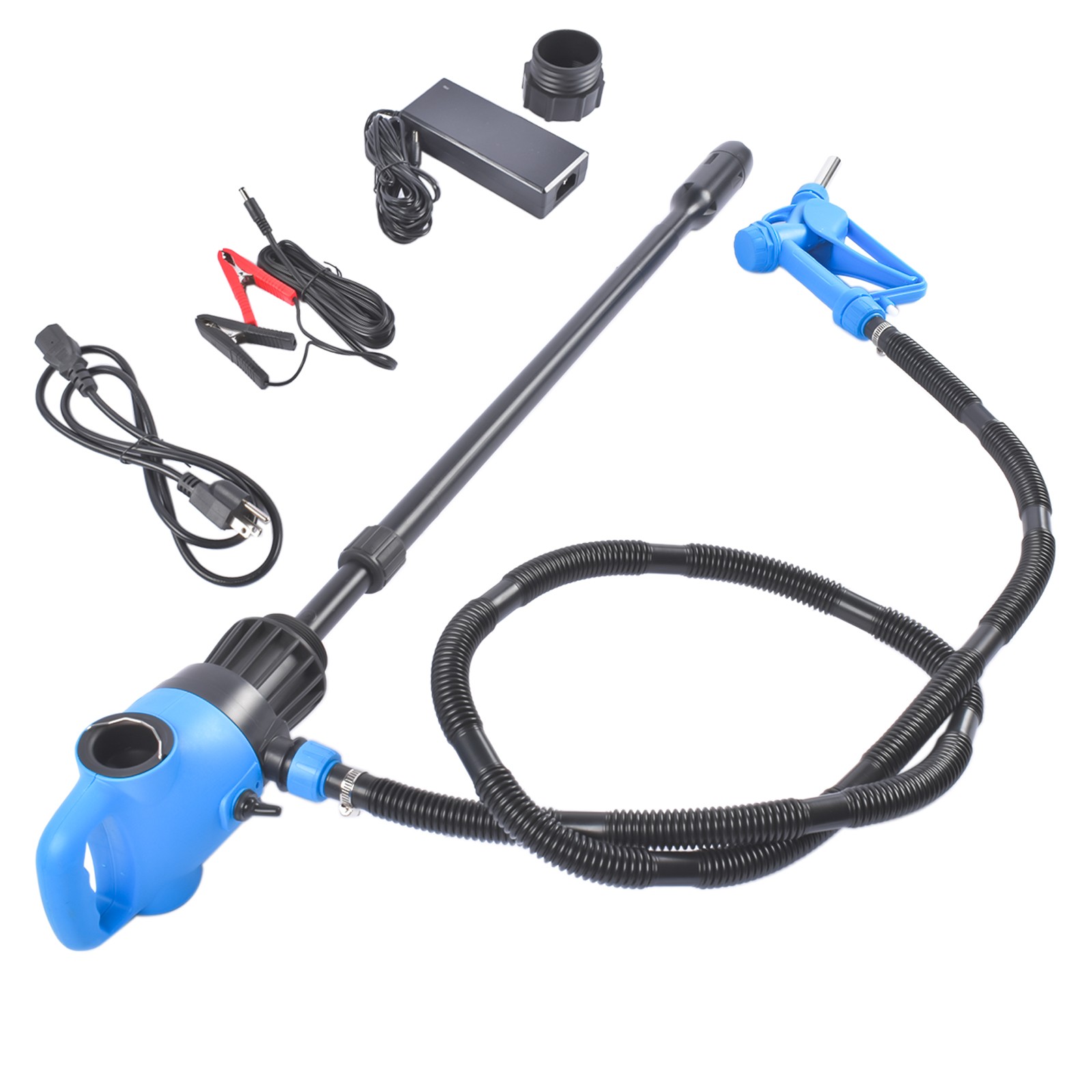 55gallon 120V AC/12VDC Blue Lever Action Barrel Pump for Windshield Washer Fluid
